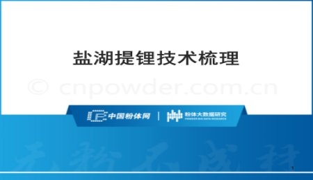 鹽湖提鋰技術(shù)梳理